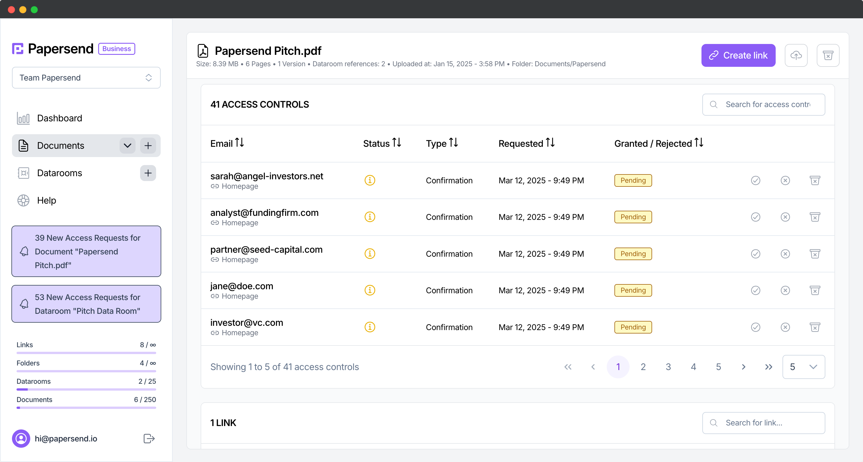 Papersend » Secure Document Sharing